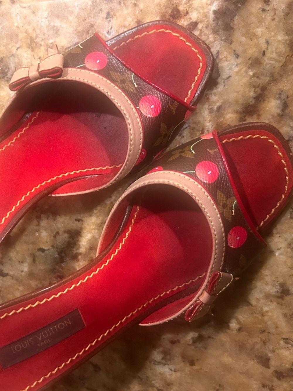 Louis Vuitton Takashi Murakami 🍒 cherry mules